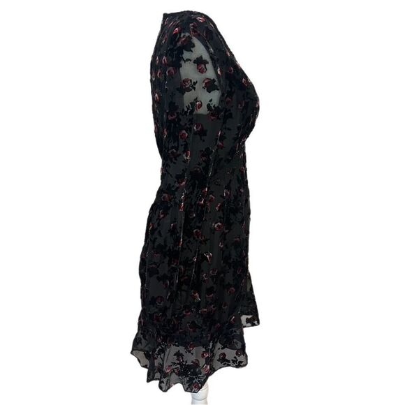 Wayf Sheer Black Burnout Dress. Victorian Steampunk! Size M. Great Condition!! - Picture 6 of 14